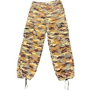 Levi's 94 Baggy Pants Womens 27 30x29 Camouflage Straight Leg Cargo Jeans Grunge